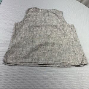 Coldwater Creek Light Heathered 100% Linen Tank Top